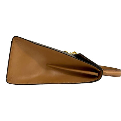 Celine Macadam Blason Triomphe Logo Ring Leather Handbag Mini Tote Brown — view 6