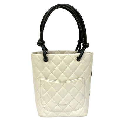 Chanel Card with Cambon Line Small Coco Leather Mini Handbag White Black — view 3