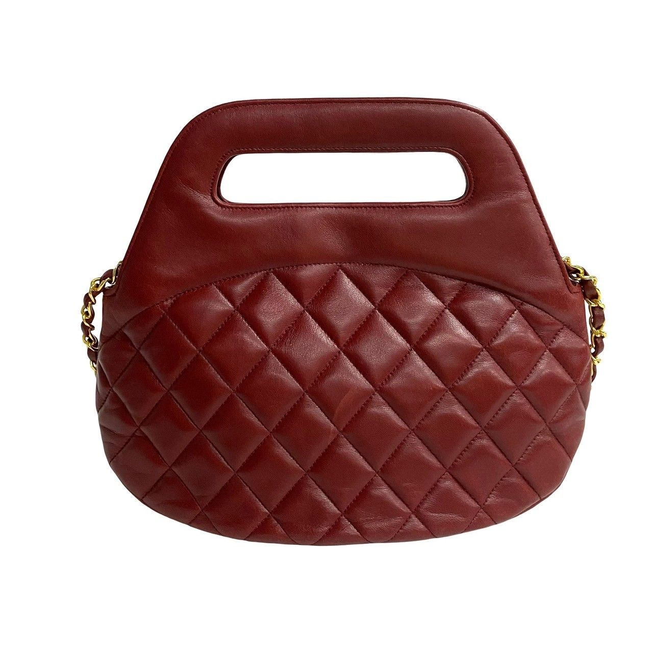Chanel Card Quilted Coco Lambskin 2-Way Shoulder Bag Red — view 4