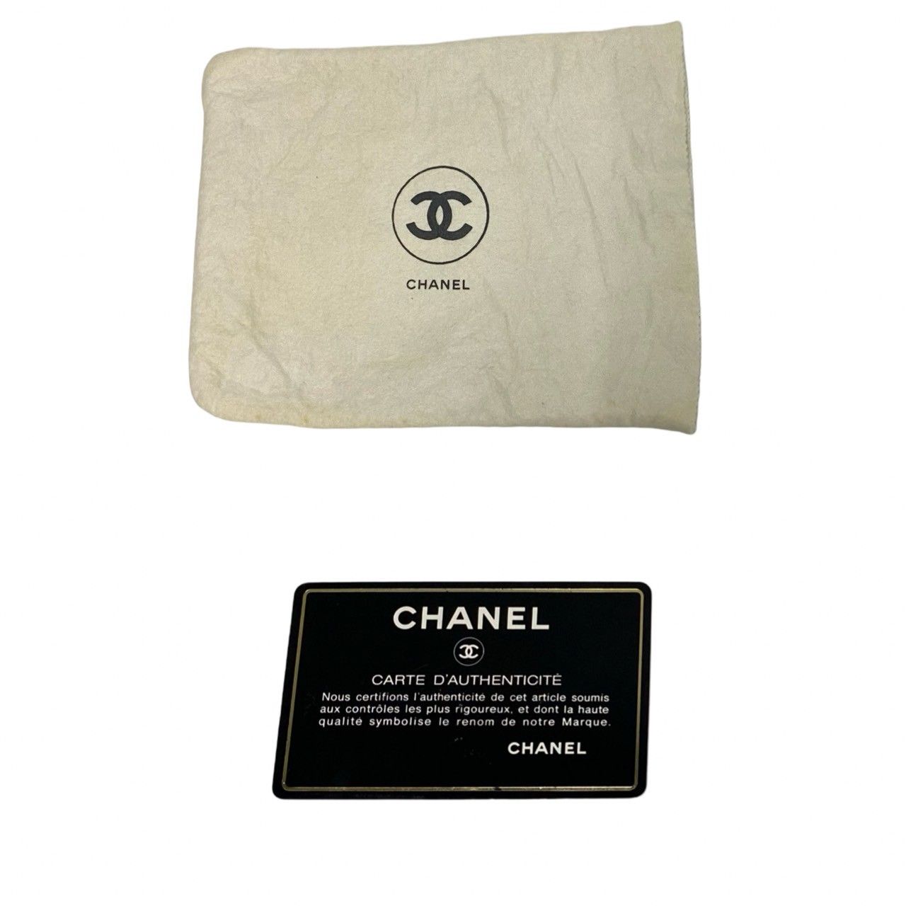 Chanel Card Stitch Coco Lambskin Leather Shoulder Bag Pochette Black — view 9