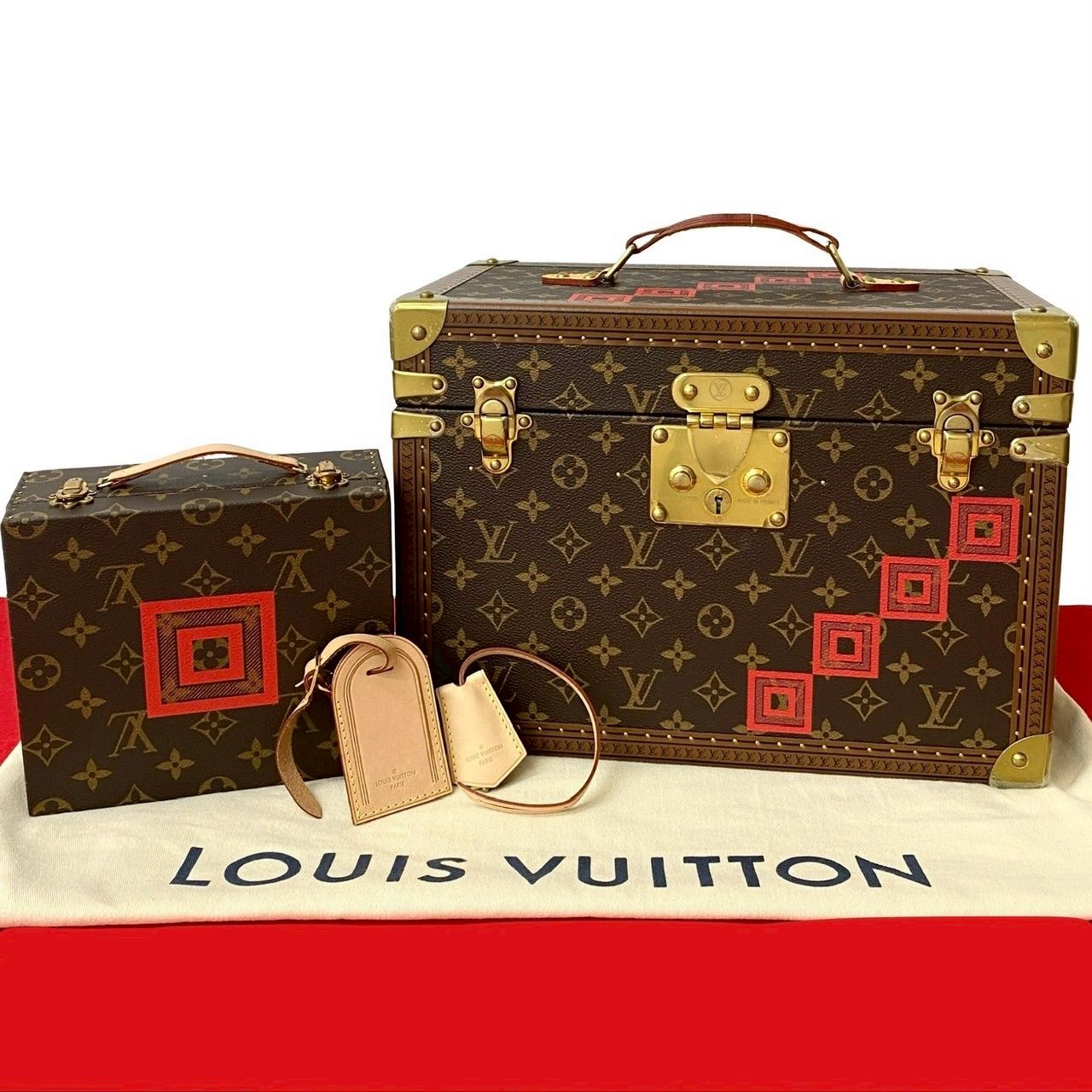 Louis Vuitton Items Pharmacy Monogram Ichikawa Ebizo Leather Handbag Makeup Box