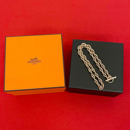 Hermes Chaine D'ancre Necklace TPM 62 Pieces Gold Chain Choker