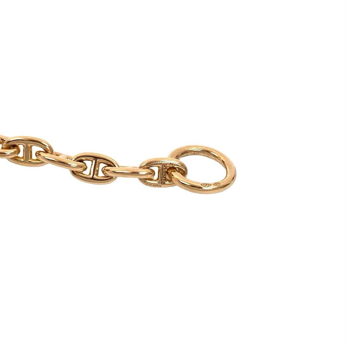 Hermes Chaine D'ancre TPM 24 Pieces Gold Chain Bracelet Bangle — view 2