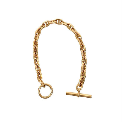 Hermes Chaine D'ancre TPM 24 Pieces Gold Chain Bracelet Bangle — view 5