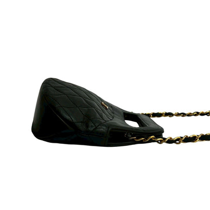 Chanel Vintage Quilted Coco Leather 2-Way Chain Shoulder Bag Black — view 6