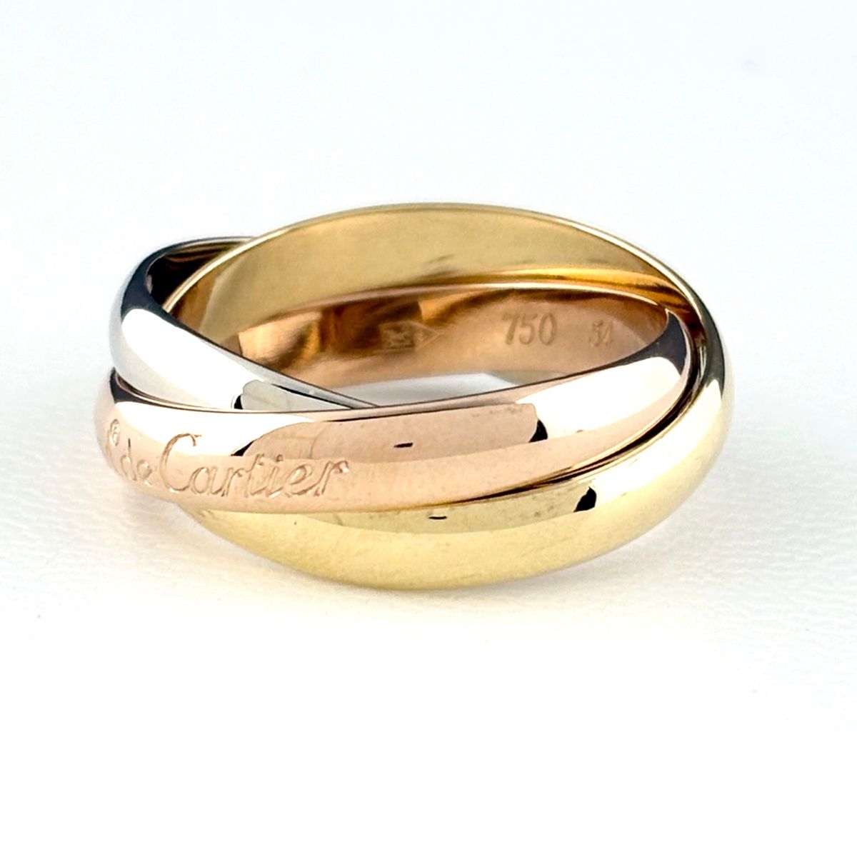Cartier Trinity Ring YG Yellow Gold PG Pink WG White Three Color — view 2