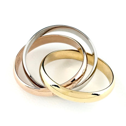 Cartier Trinity Ring YG Yellow Gold PG Pink WG White Three Color — view 4