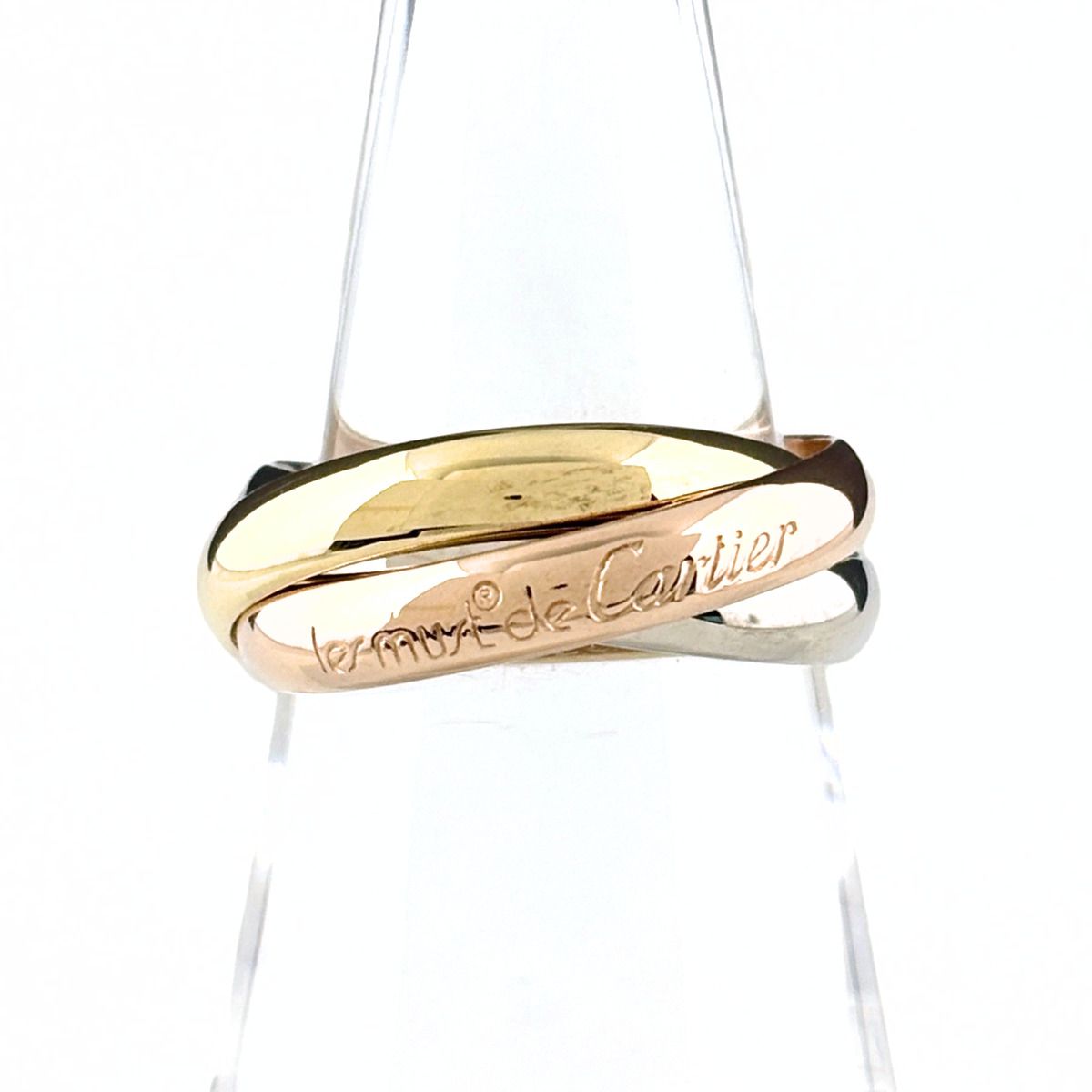 Cartier Trinity Ring YG Yellow Gold PG Pink WG White Three Color