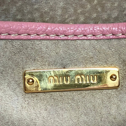 Miu Miu Handbag Madras Pink 2-Way — view 9