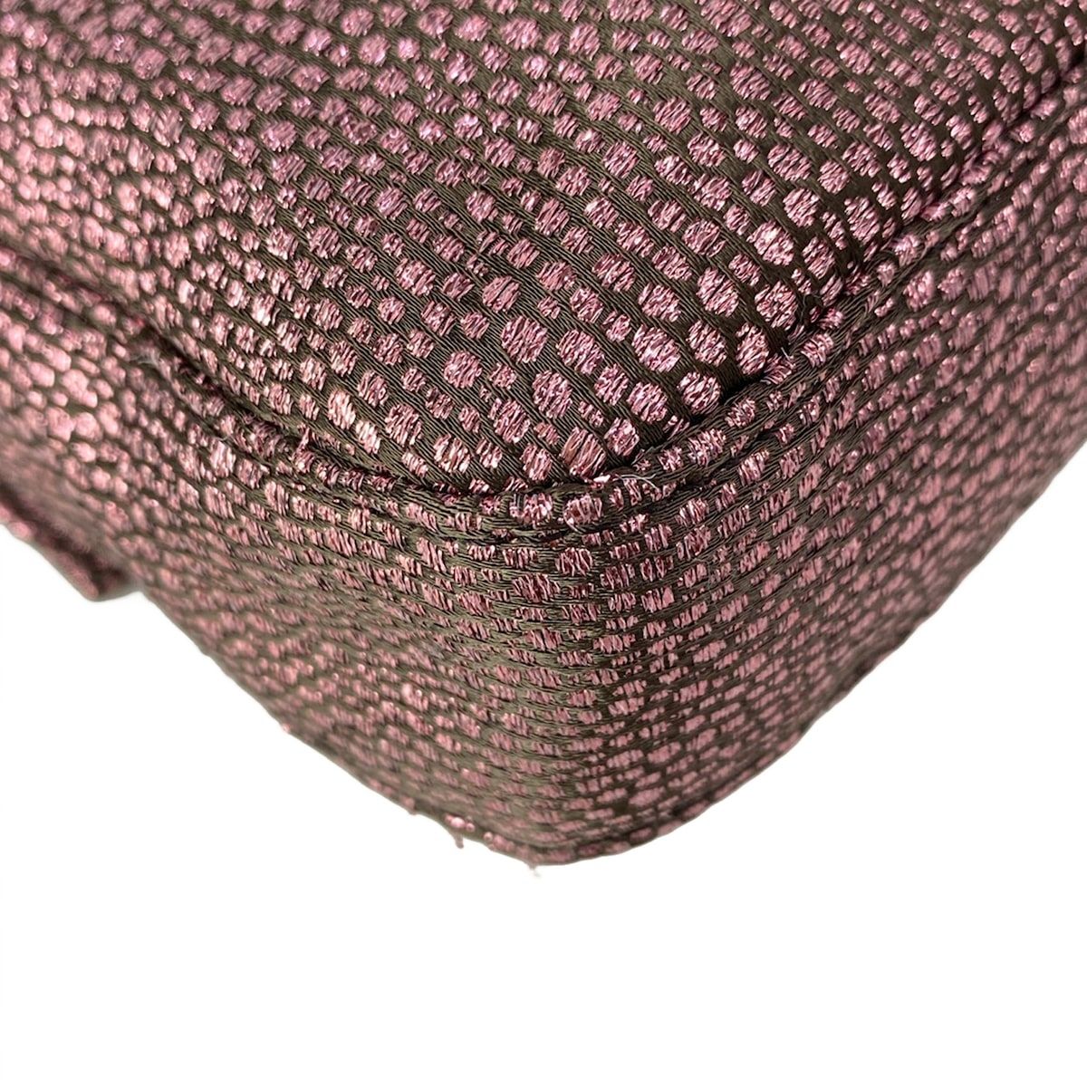 Fendi Handbag Mamma Bucket Pink Dark Brown Baguette Lame — view 8