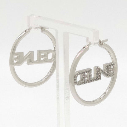 Celine Monochrome Strass Hoop Earrings Logo Crystal Rhodium Finish Brass Box — view 2
