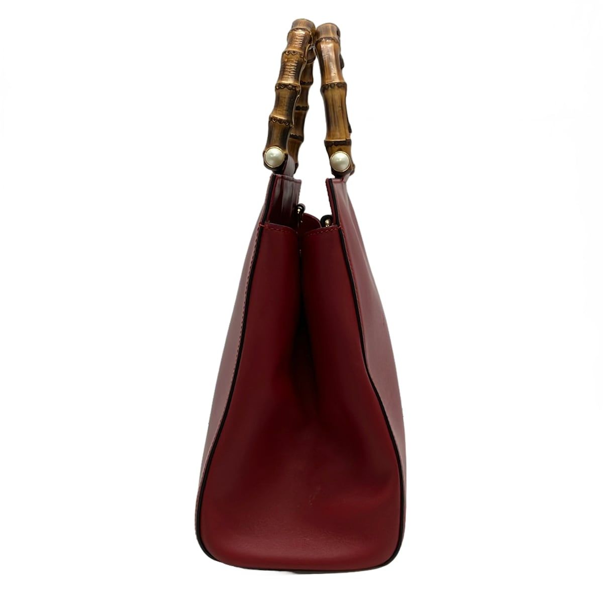Gucci Handbag Bamboo Red Leather — view 4