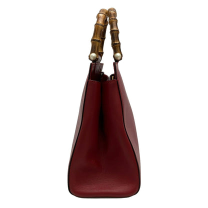 Gucci Handbag Bamboo Red Leather — view 2