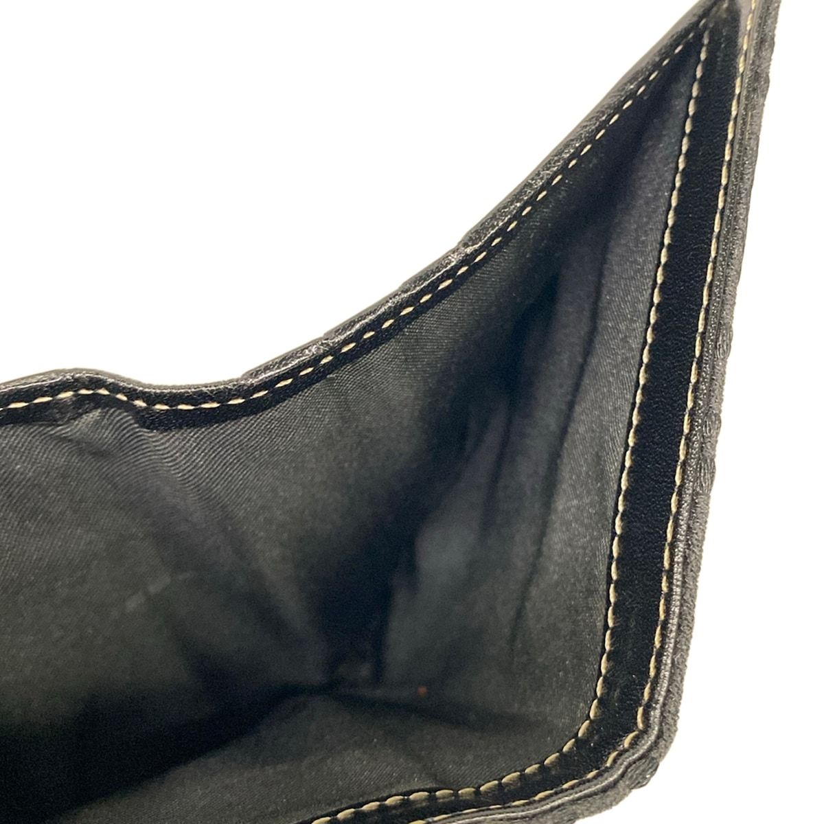 Fendi Bifold Wallet Zucca Pattern Khaki Black Leather — view 6