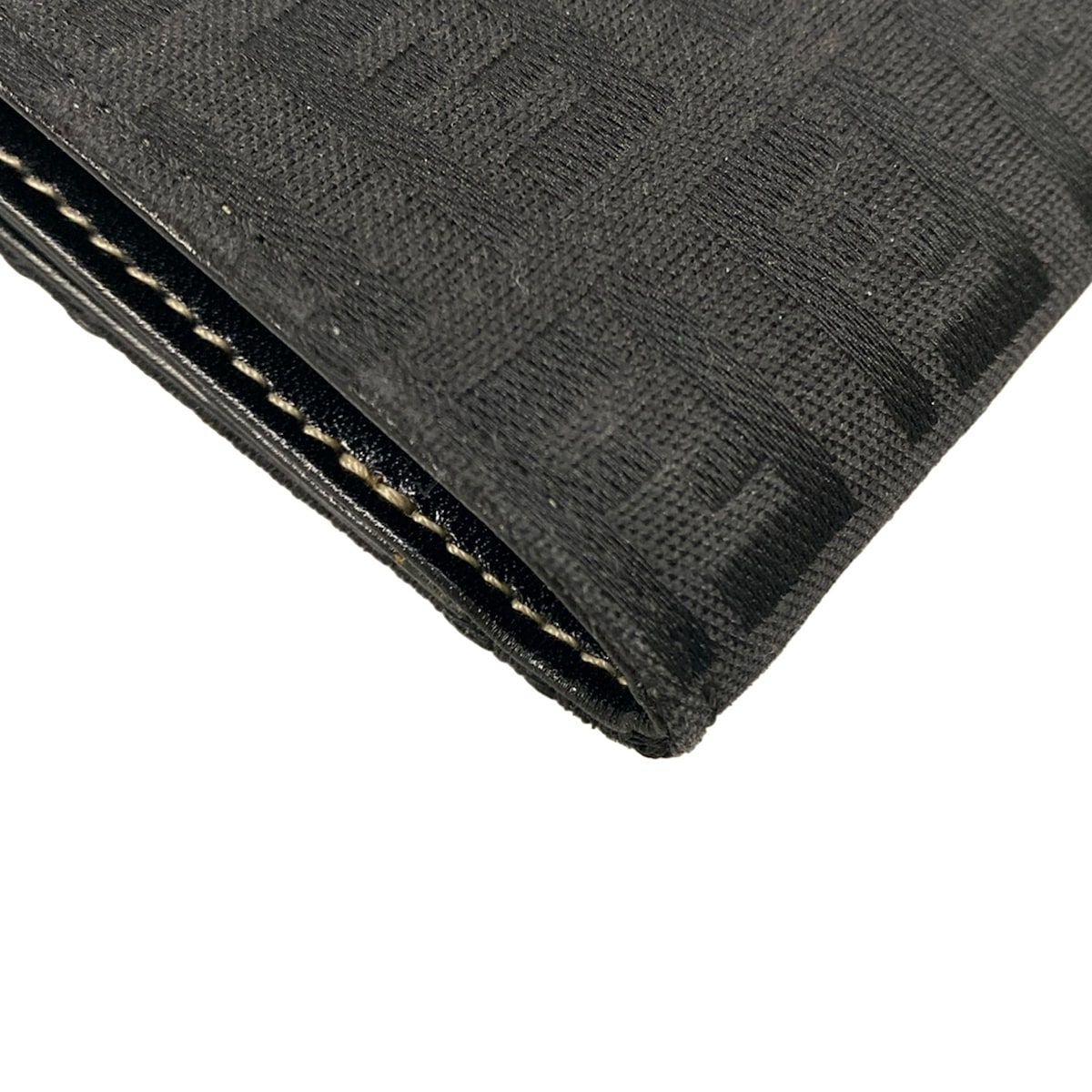 Fendi Bifold Wallet Zucca Pattern Khaki Black Leather — view 7