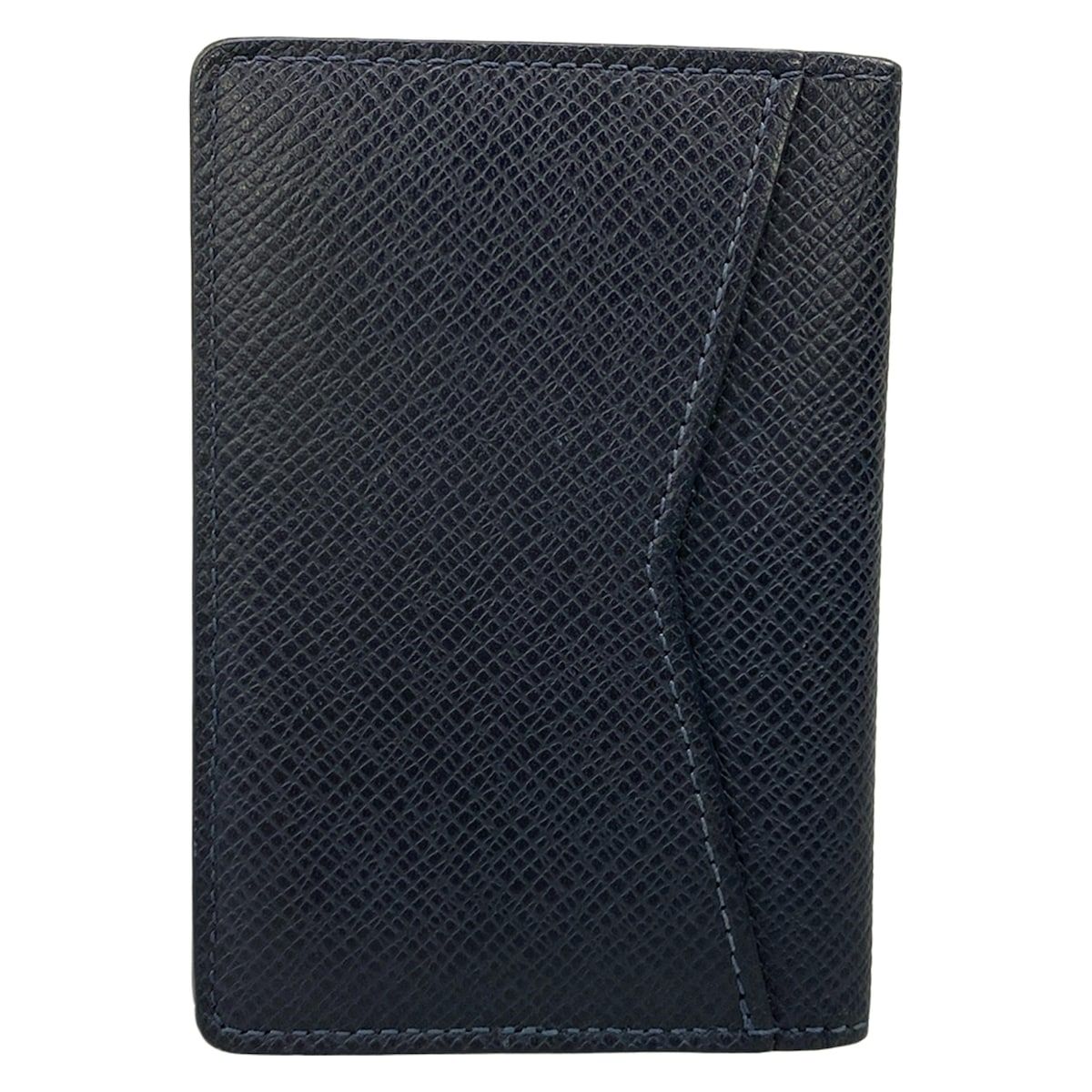 Louis Vuitton Card Case Taiga Organizer de Poche Blue Marine Leather Cowhide — view 2
