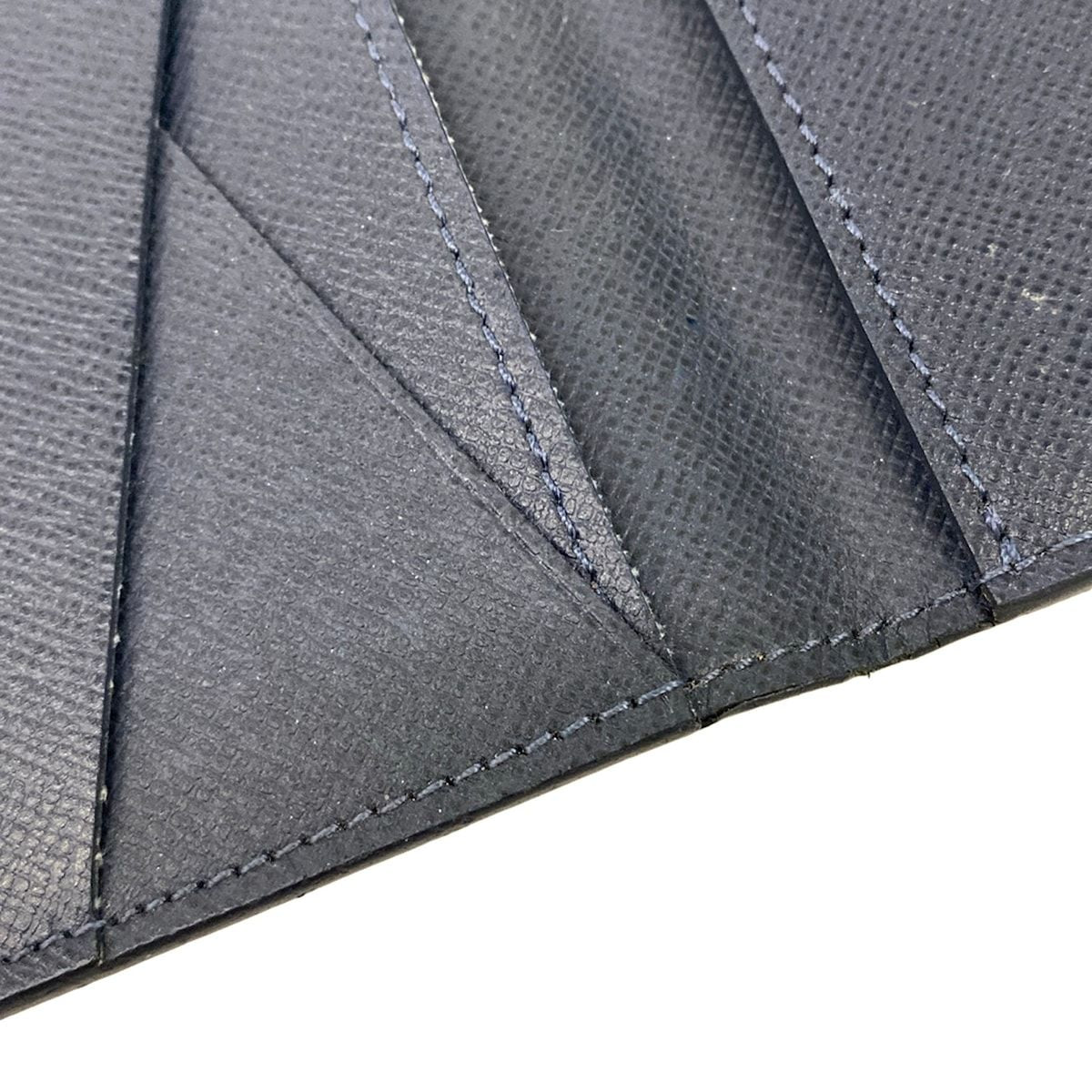 Louis Vuitton Card Case Taiga Organizer de Poche Blue Marine Leather Cowhide — view 5