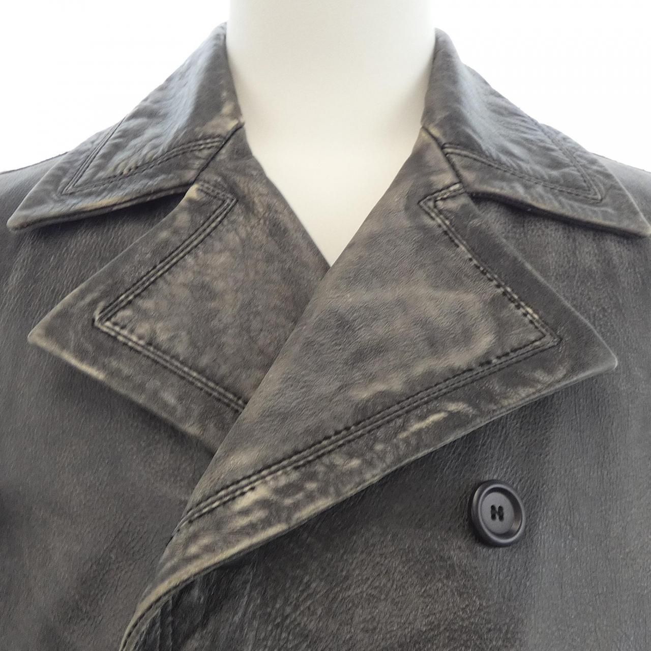 Dolce & Gabbana Fulpp Leather Coat — view 5