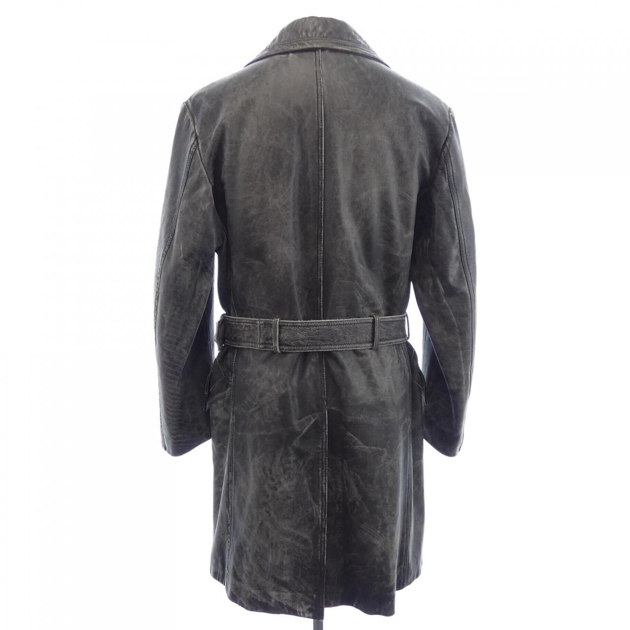 Dolce & Gabbana Fulpp Leather Coat — view 2