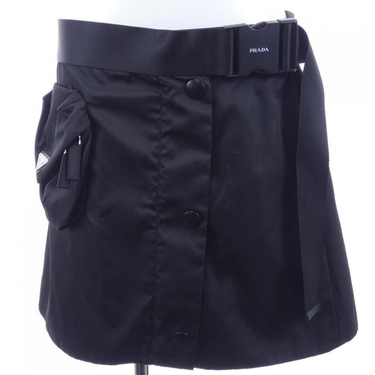 Prada Triangle Logo Skirt