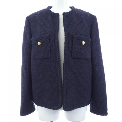 Celine Collarless Jacket Navy