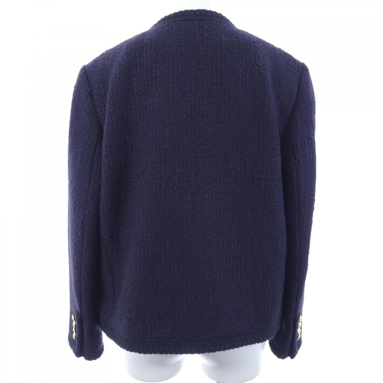 Celine Collarless Jacket Navy — view 2