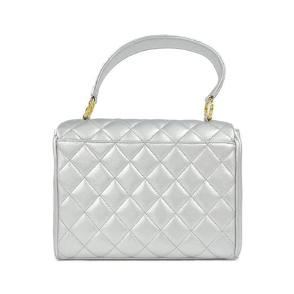 Chanel Vintage Bag Handbag Silver — view 2
