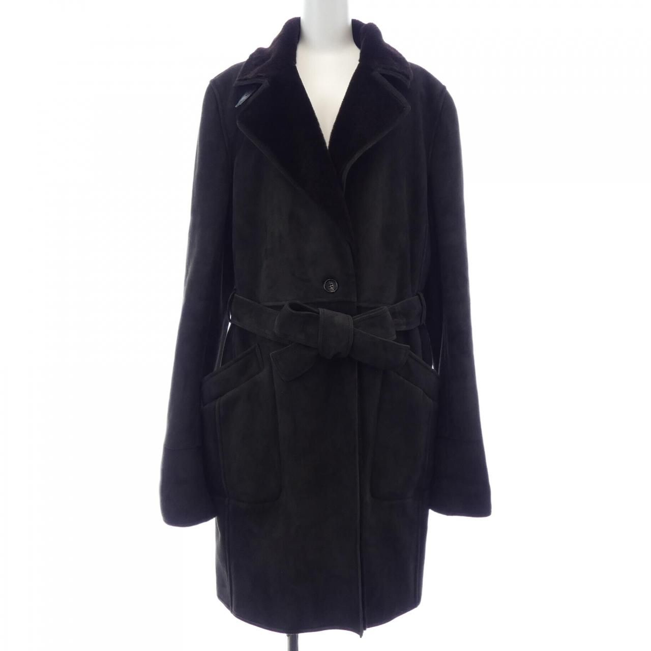 Loewe Shearling Coat Brown