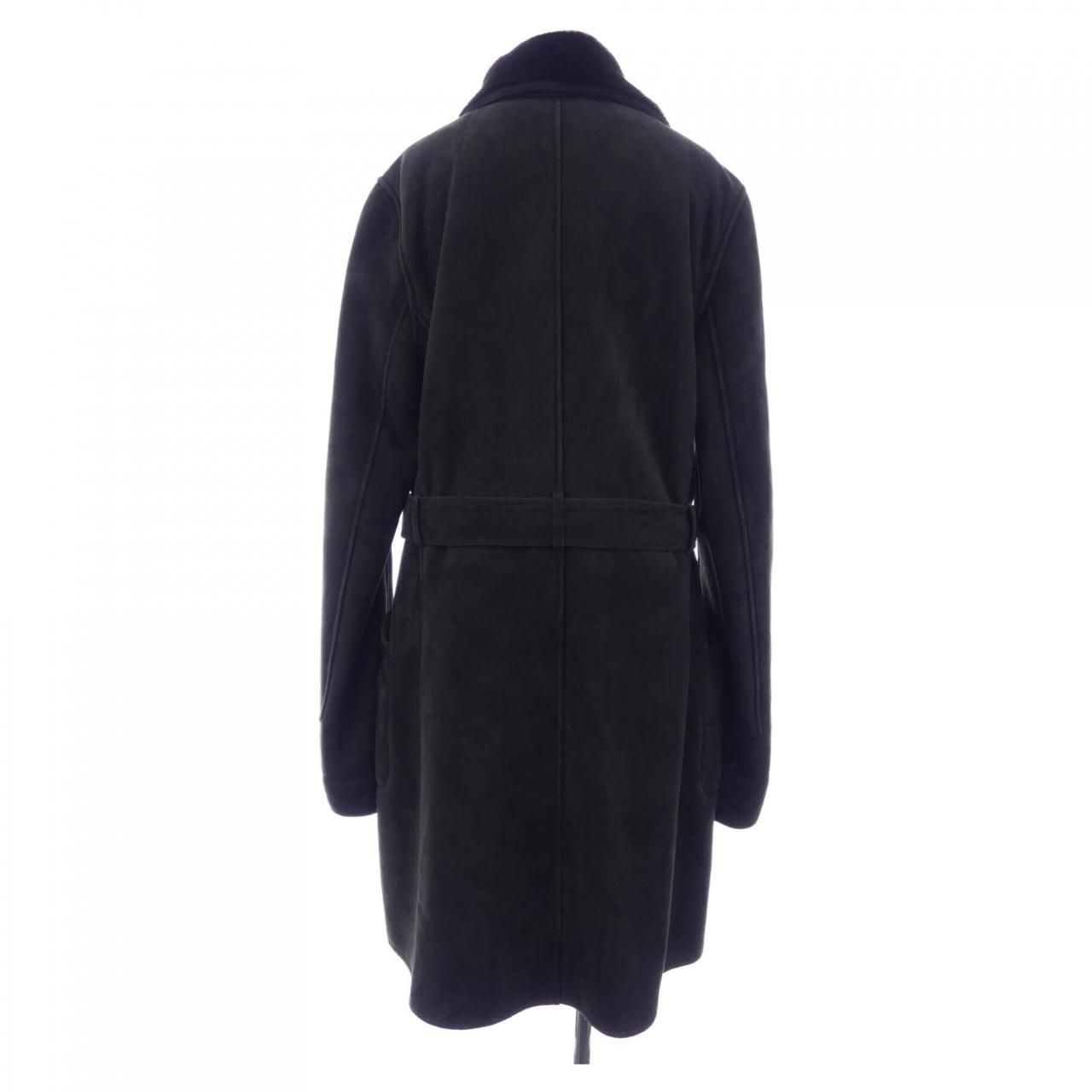Loewe Shearling Coat Brown — view 2