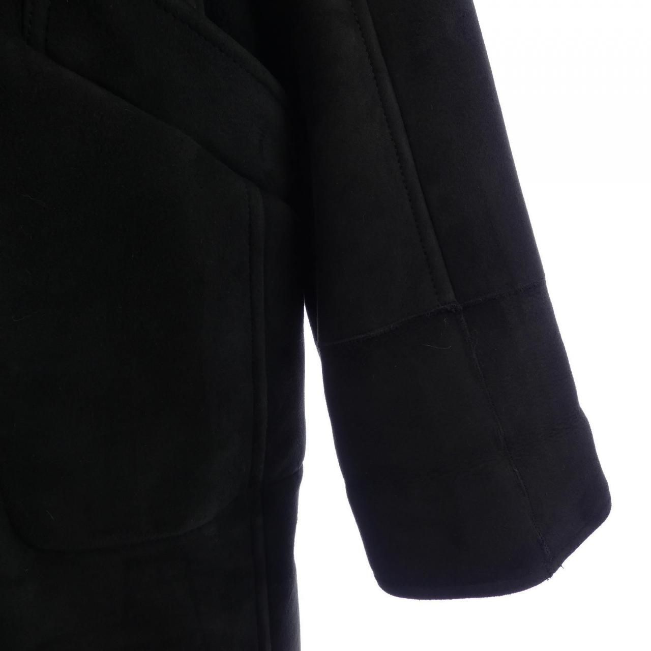 Loewe Shearling Coat Brown — view 7