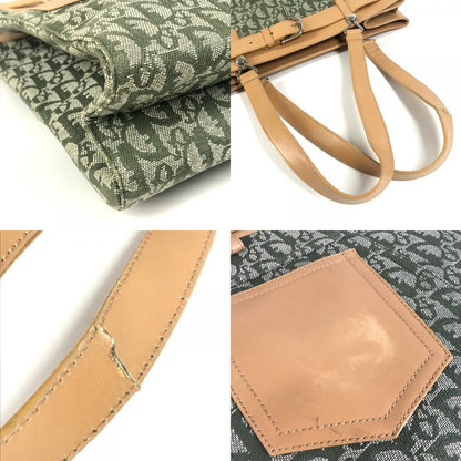 Dior Tote Trotter Logo Leather Canvas Khaki — view 7