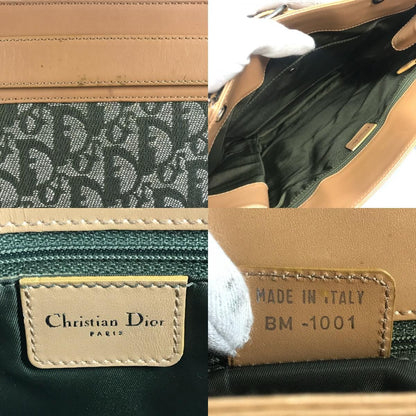 Dior Tote Trotter Logo Leather Canvas Khaki — view 8