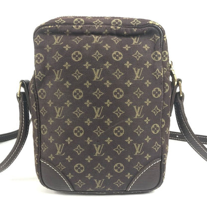 Louis Vuitton Shoulder Bag Danube Monogram Mini Lin Canvas Brown — view 2