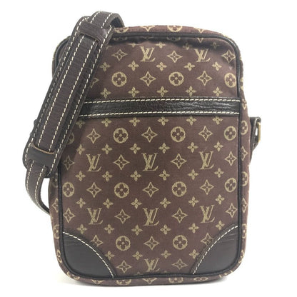 Louis Vuitton Shoulder Bag Danube Monogram Mini Lin Canvas Brown