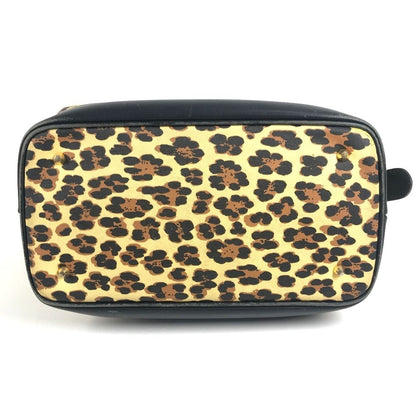 Versace Handbag Leopard Vanity Bag Leather Yellow — view 5