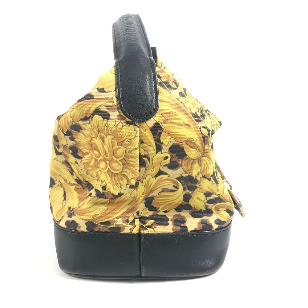Versace Handbag Leopard Vanity Bag Leather Yellow — view 3