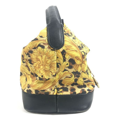 Versace Handbag Leopard Vanity Bag Leather Yellow — view 3