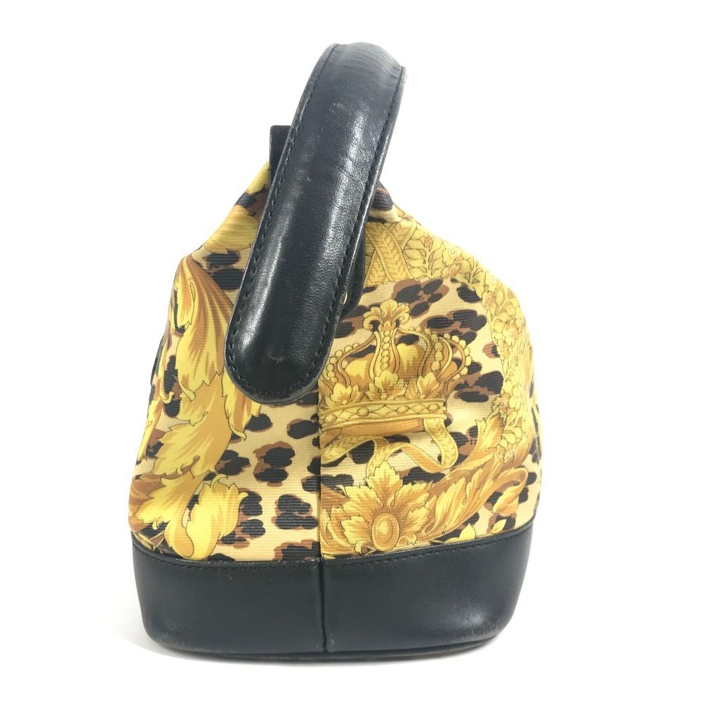 Versace Handbag Leopard Vanity Bag Leather Yellow — view 4