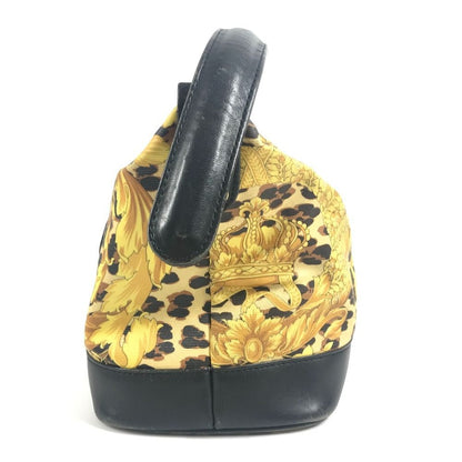 Versace Handbag Leopard Vanity Bag Leather Yellow — view 4