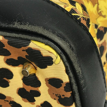 Versace Handbag Leopard Vanity Bag Leather Yellow — view 6