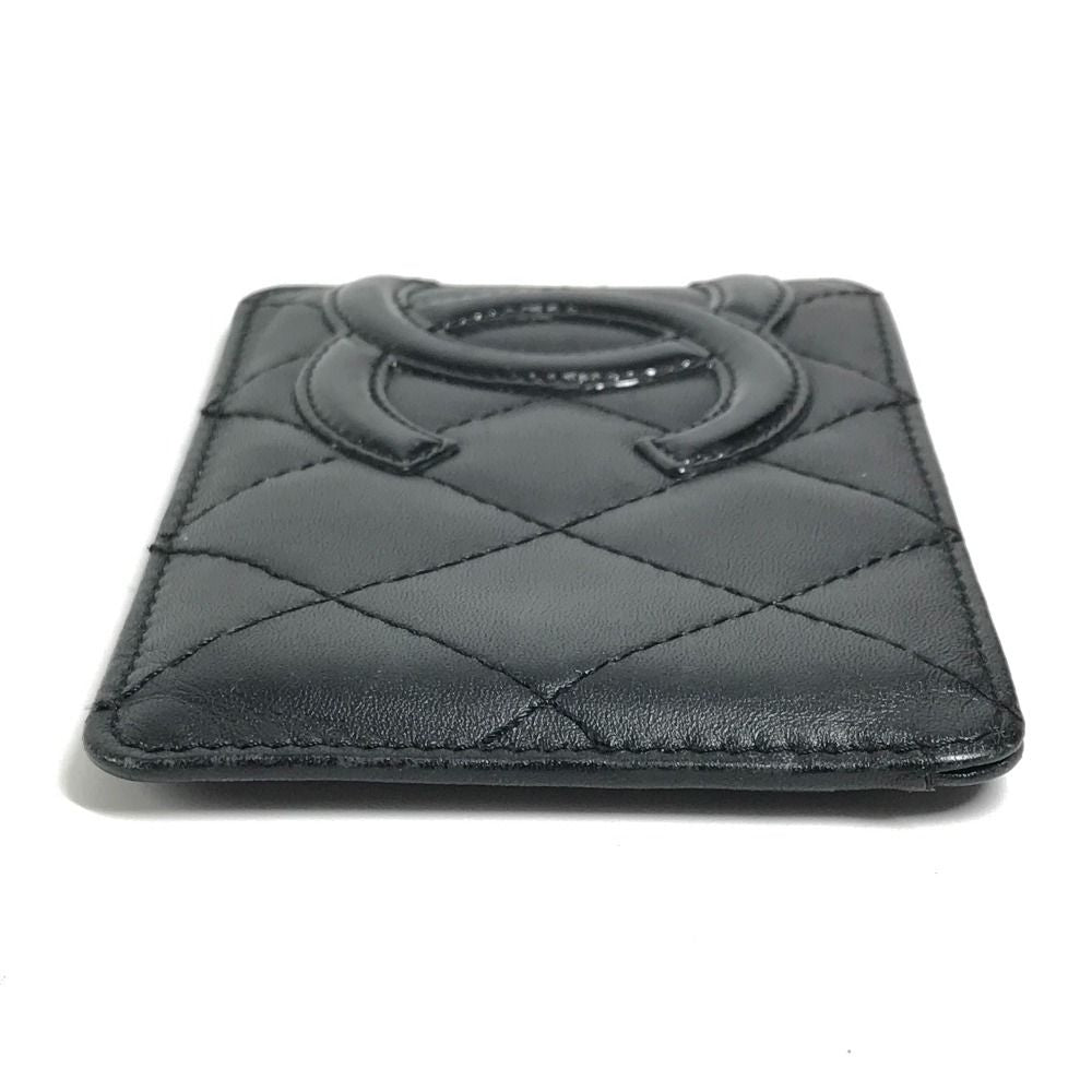 Chanel Card Case CC Logo Leather Black — view 4