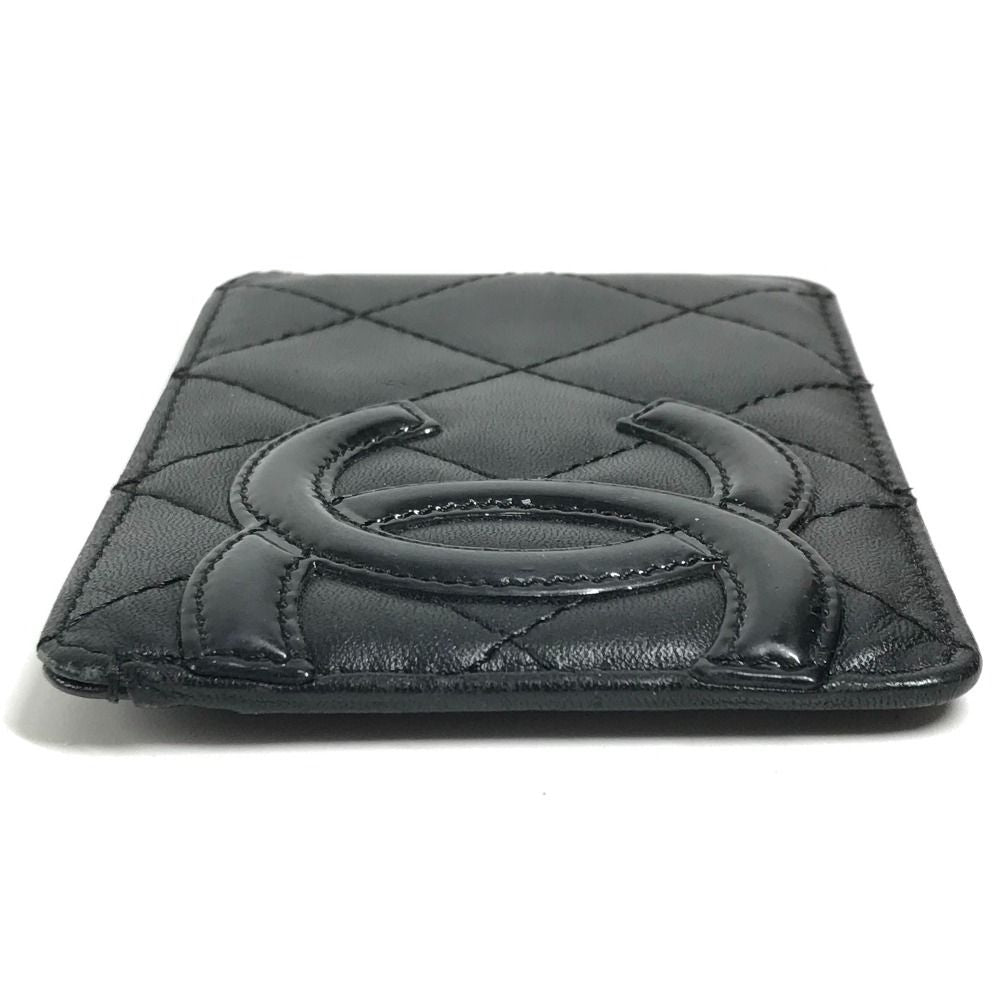 Chanel Card Case CC Logo Leather Black — view 3