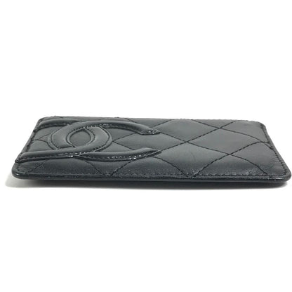 Chanel Card Case CC Logo Leather Black — view 5