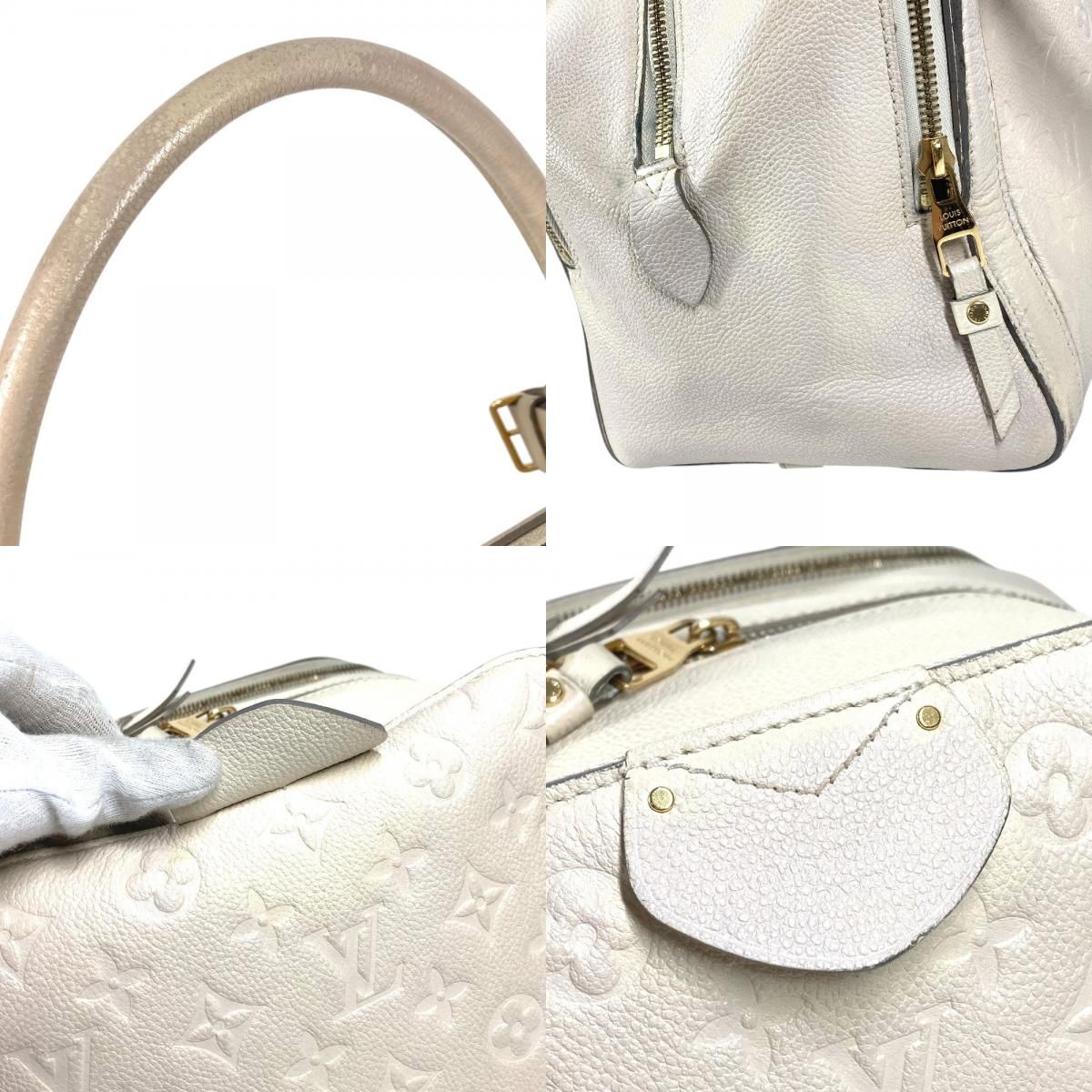 Louis Vuitton Handbag Marais MM Monogram Empreinte Leather Neige White — view 8