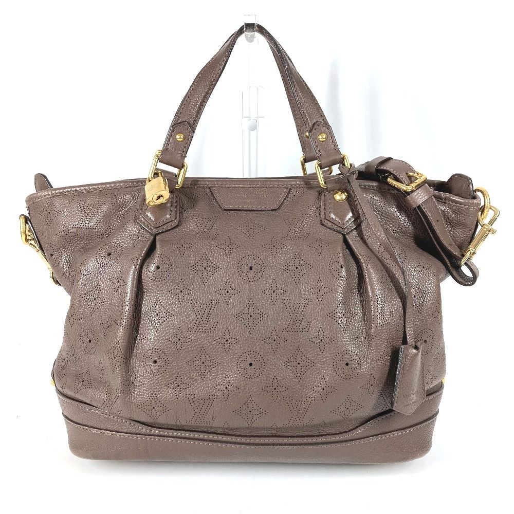 Louis Vuitton Handbag Stella PM Monogram Mahina Leather Brown