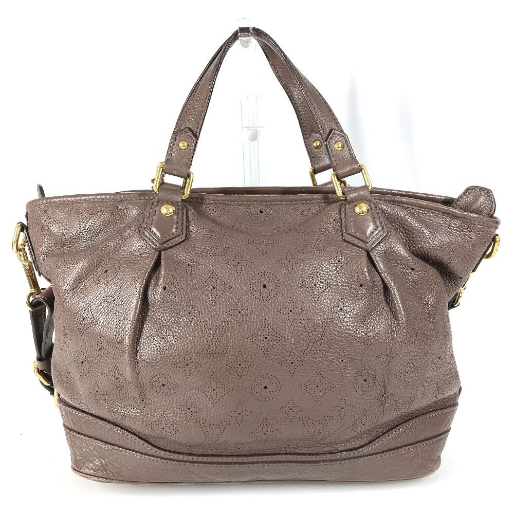 Louis Vuitton Handbag Stella PM Monogram Mahina Leather Brown — view 2