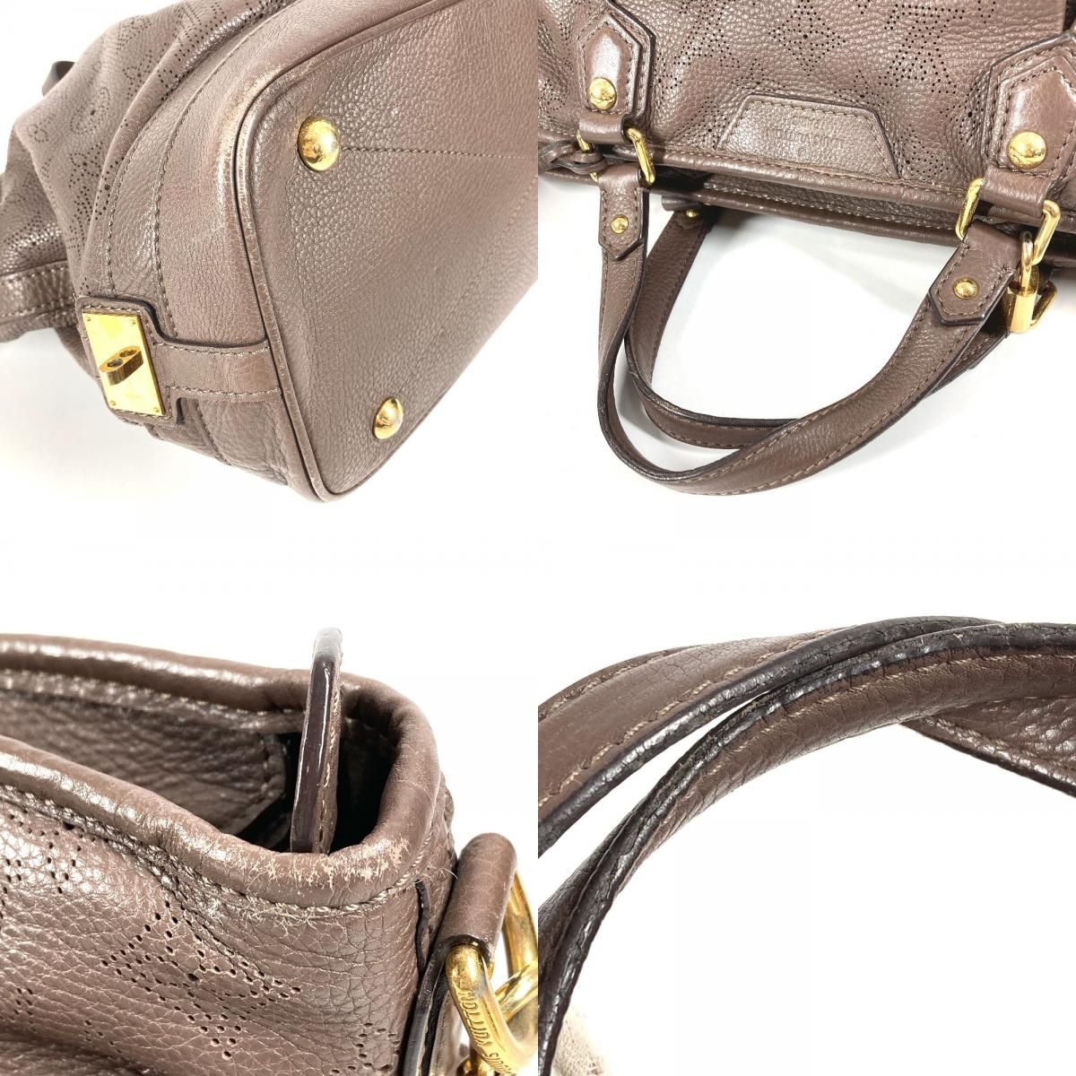 Louis Vuitton Handbag Stella PM Monogram Mahina Leather Brown — view 7
