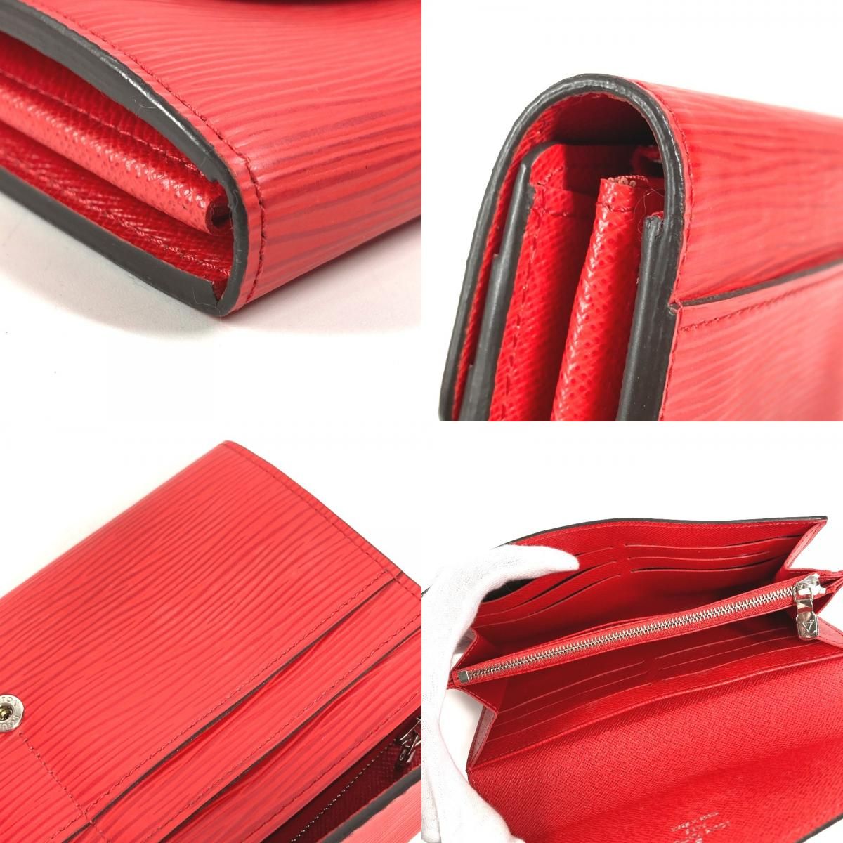 Louis Vuitton Wallet Portefeuille Sarah Epi Leather Coquelicot Red — view 7