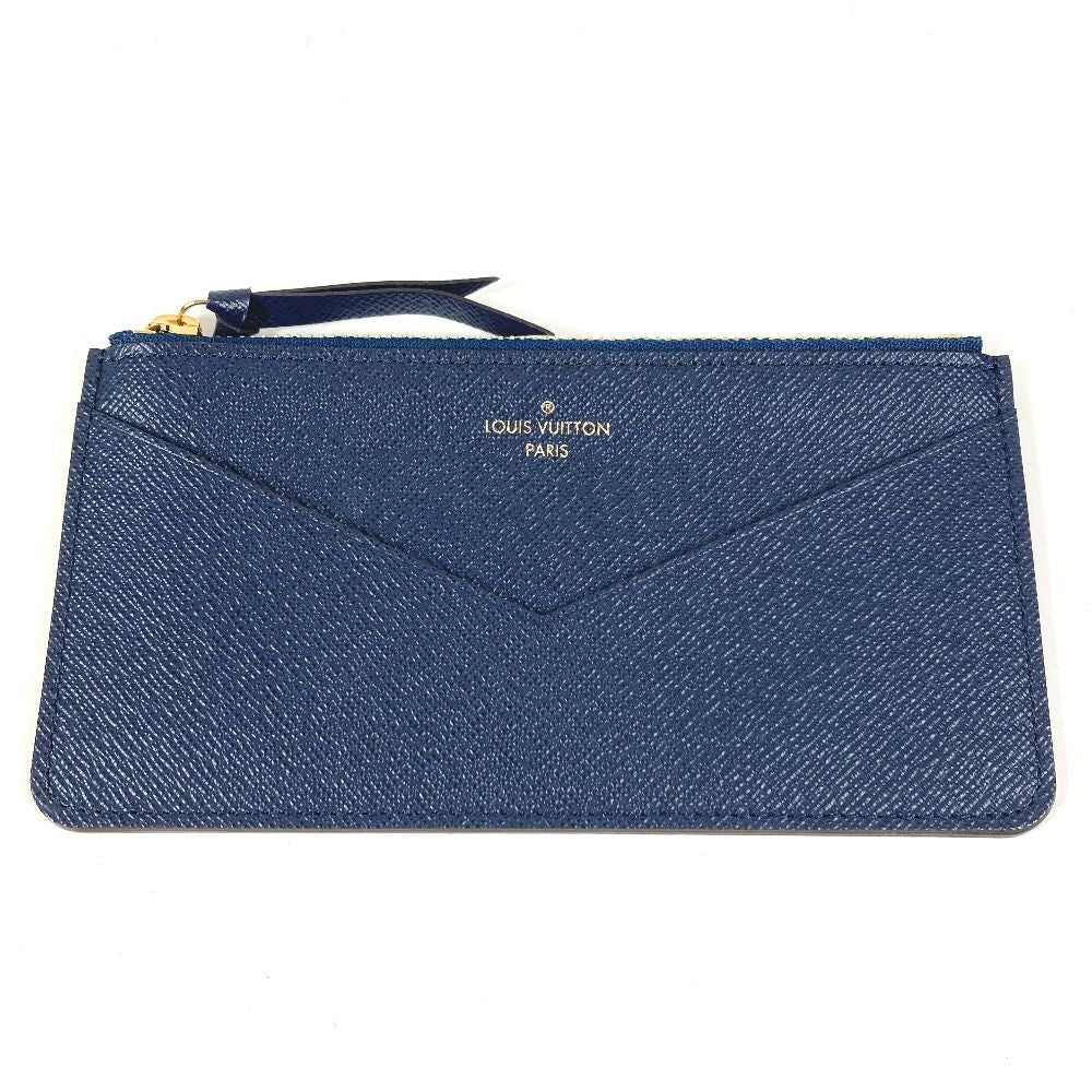 Louis Vuitton Coin Case Mourtefeuille Jeanne Only Leather Navy