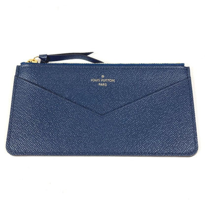 Louis Vuitton Coin Case Mourtefeuille Jeanne Only Leather Navy